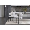 Modern Dining Room Chairs Set of 2, Mid-Century Upholstered Boucle