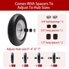 LTNICER 14.5" Wheelbarrow Tire, 3.50-8" Flat-free Solid Tire and Wheel