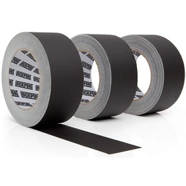 Lockport Black Gaffers Tape 3 Pack – 90 Ft x 2 in – Waterproof, No Residue, Non-Reflective, Easy Tear, Stage Tape – Gaff Cloth Tape for Photography, Filming Backdrop, Production