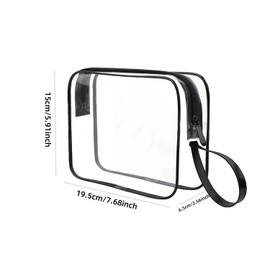 XINYUICEAN Neceser de Aseo Transparente, 3 Piezas Bolsa de Cosméticos Impermeable, TSA Necesers Maquillaje Organizador Viaje, Bolsa de Cosméticos de Viaje, Bolsas de Maquillaje PVC Impermeable (1#)