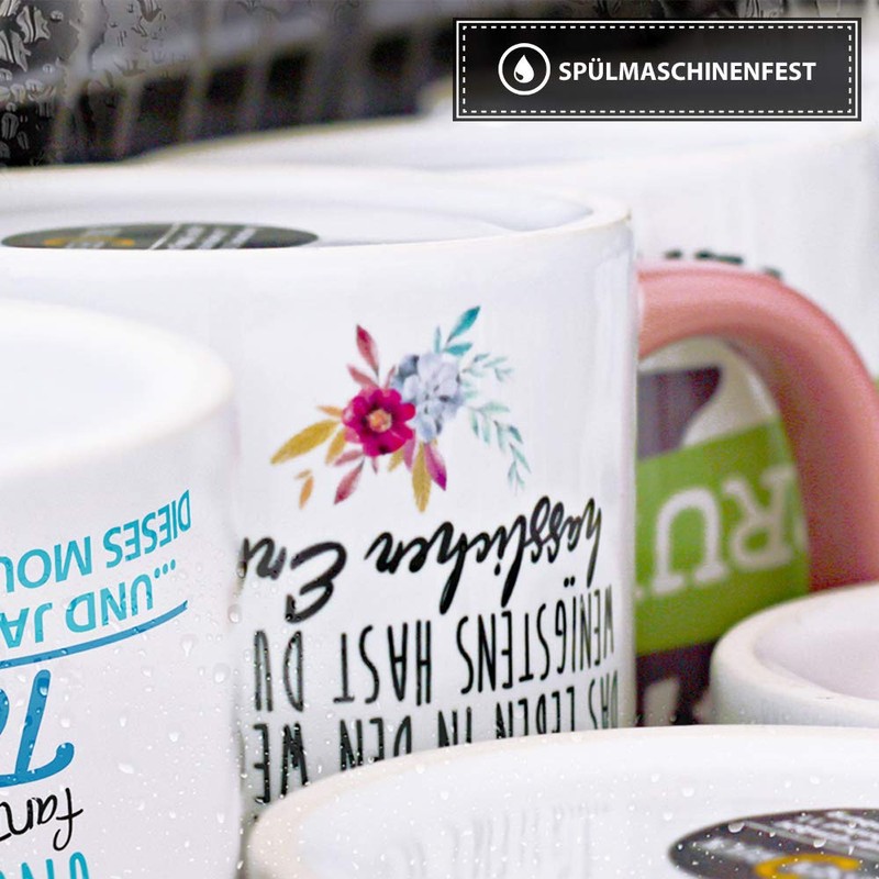 Berufe-Tasse Superheldin Wimperntante - Kaffee-Tasse mit Spruch/Arbeit/Job/Lustig/Geschenk-Idee - Innen &