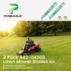 POSEAGLE 942-04308 Mower Blades with Nut for Cub Cadet 42