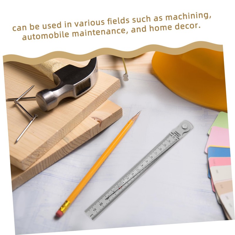 ABOOFAN 1Set Stainless Steel Feeler Gauge Straight Ruler Tool for