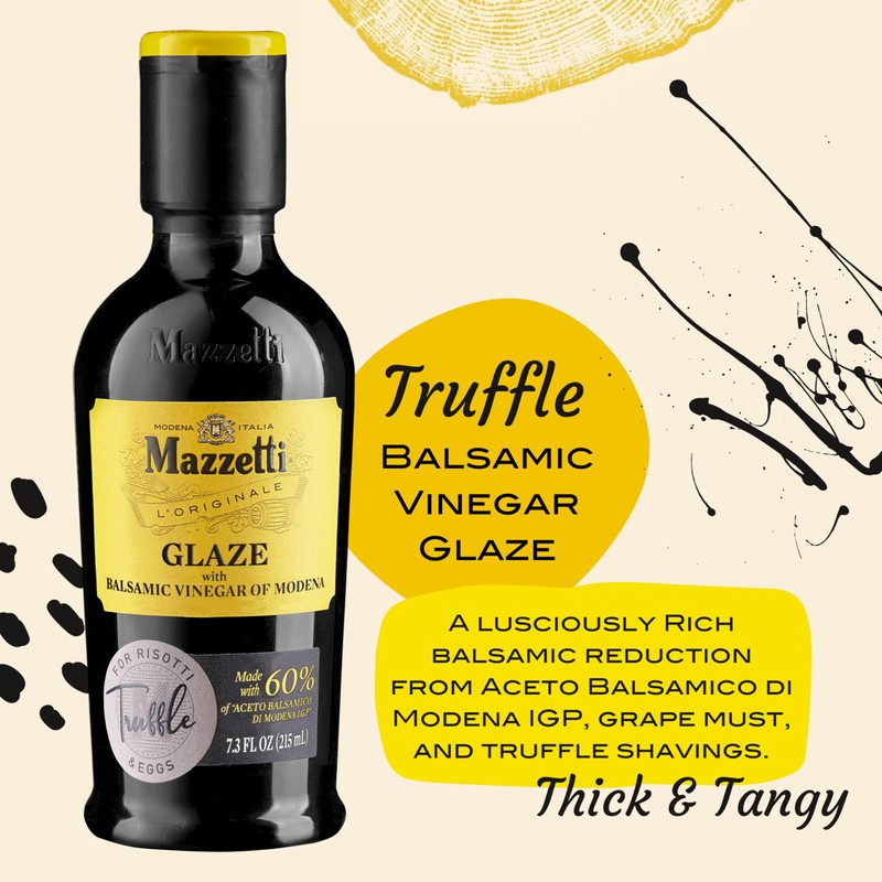 Mazzetti Truffle Glaze Balsamic Vinegar of Modena PGI, 7.3 Fl