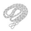 Shoulder Strap Shoulder Bag Silver Plated Chain PU Leather Braid