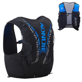 AONIJIE Running Vest 12L Hydration Backpack Vest Pack Lightweight for Men Women Cycling Hiking Trail Race (Black - Only Vest, L/XL)