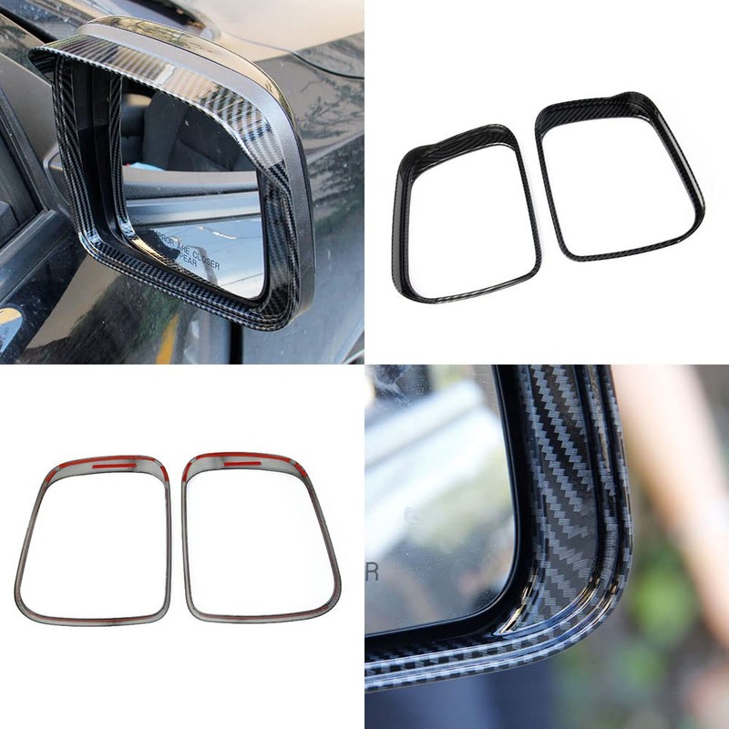 Carbon Fiber Side Door Mirror Visor Molding Trim for Dodge