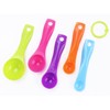 Set of 5 Plastic Measuring Spoons Set Colorful Measuring Cup