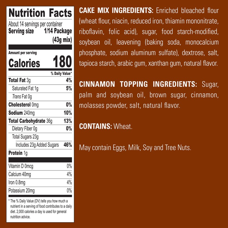 Krusteaz Cinnamon Swirl Crumb Cake and Muffin Mix, 21-Ounce Boxes