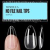 TOMICCA Pack of 504 Almond Medium Nail Tips for Gel
