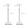 sourcing map 2pcs 120-140 Grits Diamond Grinding Bit 2.1/2.7mm Inverted