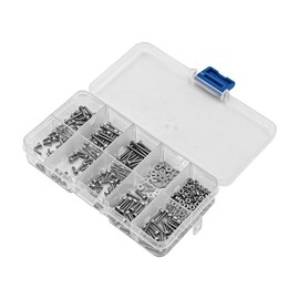 320Pcs NUZAMAS M2 Hexagon Socket Head Cap Screws 304 Stainless Steel Bicycle Hex Bolts with Nut Flat Washer Assortment Tool Box