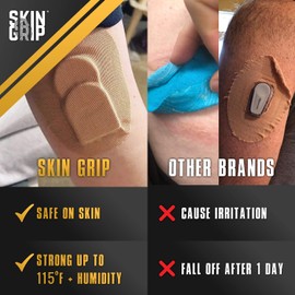 Skin Grip CGM Sensor Patches Compatible with Medtronic Guardian (20-Pack), Waterproof & Sweatproof for 10-14 Days, Pre-Cut Adhesive Tape, Continuous Glucose Monitor Patch, Tan
