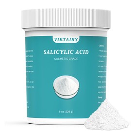 Pure Salicylic Acid Powder (8 oz), Cosmetic Grade Original Ingredients with no Additives, BHA Exfoliant for DIY Cleanser, Toner, Shampoo, Body Wash, Lotion