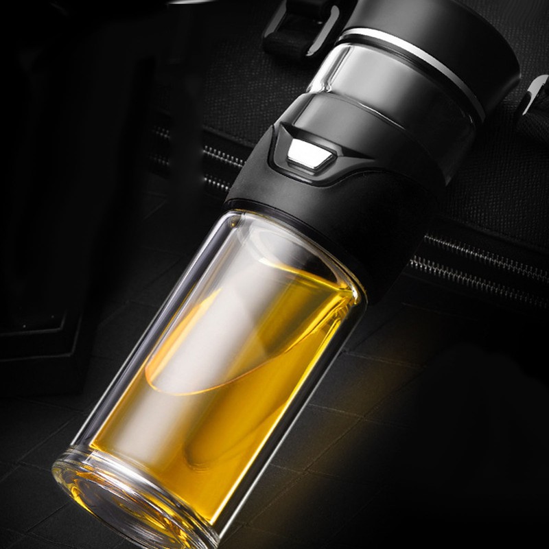 Tea Bottle with Infuser Tea Tumbler Stainless Steel Double Layer
