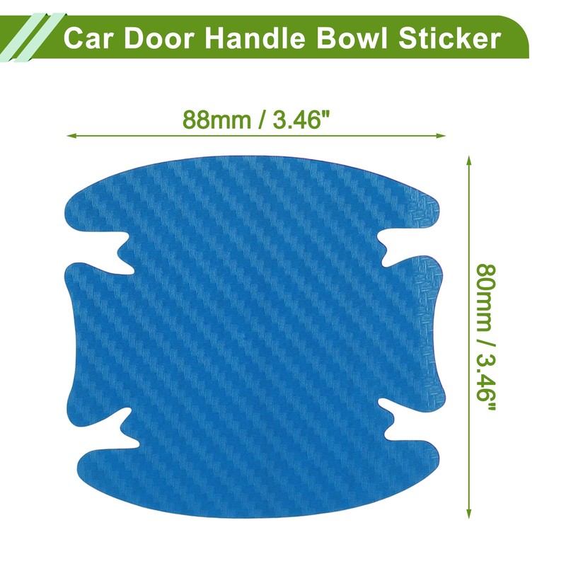 HOPESPANNER Universal 80x88mm Car Door Handle Bowl Sticker Anti-Scratches+Auto Door