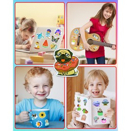 Eoaod 200Pcs Water Bottle Stickers for Kids, Cute Stickers for Water Bottles, Vinyl Waterproof Stickers Aesthetic Laptop Sticker Pack Skateboard Stickers for Kids Teens Girls