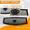 YLT AUTO Front Bumper Cover Upper Grille Replacement Shroud Front