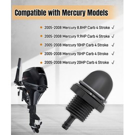 895124 Fuel Pump Primer Bulb Fits For Mercury 8.8HP 9.9HP 10HP 15HP 20HP Carb 4 Stroke 2005-2008