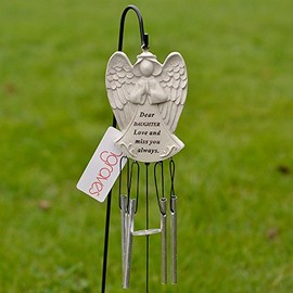 Dear Daughter Guardian Angel Love & Miss You Graveside Memorial Wind Chime