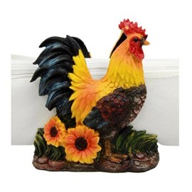 Nice Country Barnyard Rooster Dinner Napkins Holder Figurine Table Centerpieces