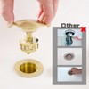 VOTON Brushed Gold Pop Up Bathroom Sink Drain with Overflow