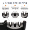 Cheer Collection 3-in-1 Knife Sharpener, Professional Blade Sharpening System for