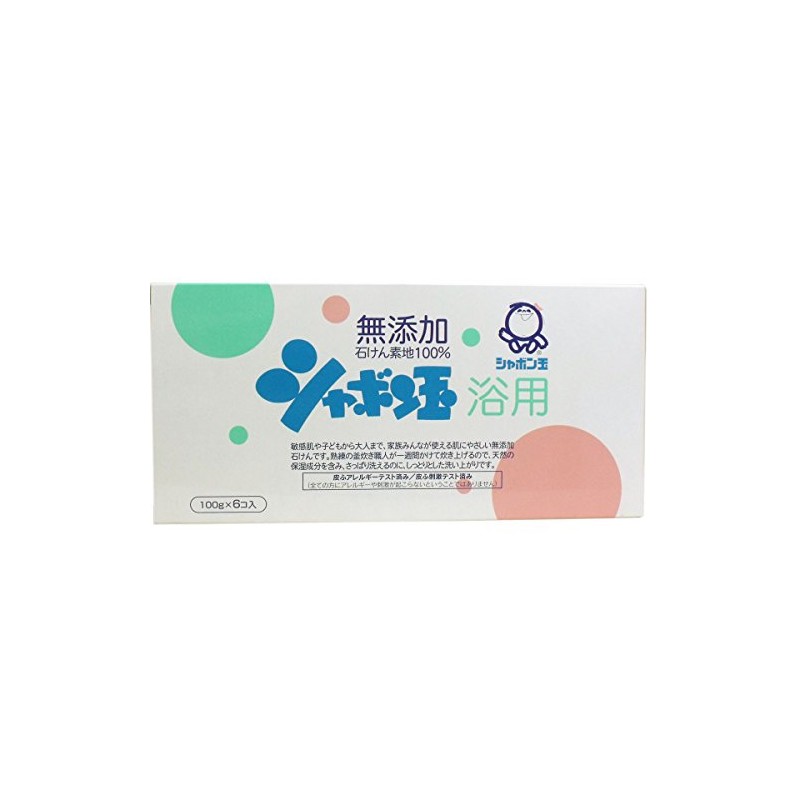 Shabondama Bath Soap, 3.5 oz (100 g) x 6 Packs