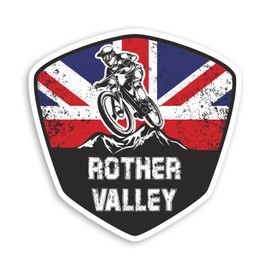 2 x 10cm Rother Valley Sheffield Vinyl Stickers - Forest MTB Mountain Biking Bike EMTB Sticker #70919