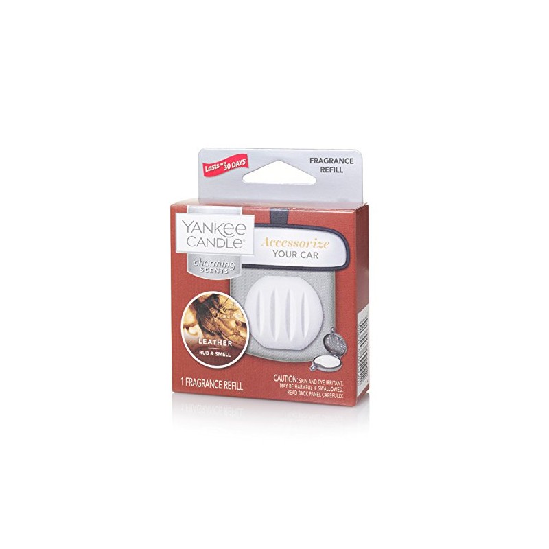 Yankee Candle Charming Scents Car Air Freshener Refill, Leather