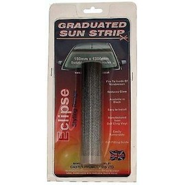 Anti-Glare Sun Strip Graduated Black Gloss Car Sun Strip - Easy To Fit