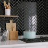Livelynine 32-Tiles Renter Friendly Black Peel and Stick Backsplash Herringbone