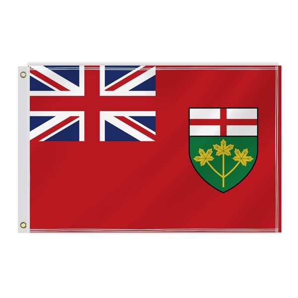60×90 CM Ontario Flag,2×3 FT Ontarian Decor,Double Side Digital Printed