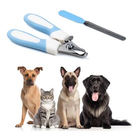 Wagably Pet Nail Clippers and Trimmers Feature a Safety Guard for Safe Professional Grooming - Heavy-Duty Design with Nail Files, Ideal for Dogs and Cats - Razor-Sharp for Precise Trimming