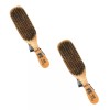 Phillips 440 2pz Cepillos Barbero Cerda Natural Mango Madera
