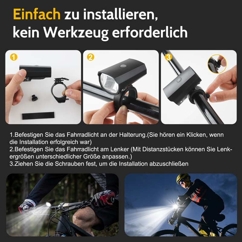 LED Bicycle Light Set, STVZO Approved Bicycle Light