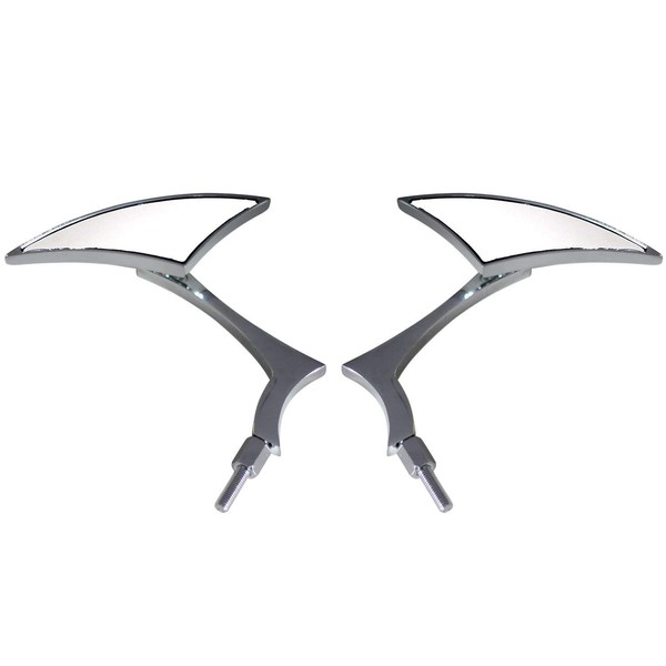 MotorToGo Custom Silver Spear Rear View Mirrors for 2007 Victory