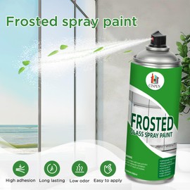 Frosted Glass Spray Paint,2 Cans, 15.2 OZ Per Can, Transparent Spray Paint for Window, Shower Door and Craft, Protect Privacy for Home Bathroom Kitchen and Office