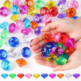 Diamonds for Children School, Pack of 40 Gemstones for Children, Diamonds Children's Gemstones for Children, Large, Crystal Diamonds Large Diamonds Decorative Gemstones for Children Play Diamonds for