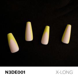 EBIN NEW YORK EMPIRE DREAMS - His Loss | Press on Nails Long and Extra Long Coffin Style, Colorful Patterns with Gloss and Matt Texture, Y2K Pop Style False Nales for Daily Wear, Festival, and Holiday