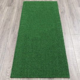 Ottomanson Garden Grass Artificial Turf Runner Rug, 20"X59", Green