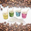 Bioaiks 200 x Espresso Paper Cups with Stirrers, 75 ml,