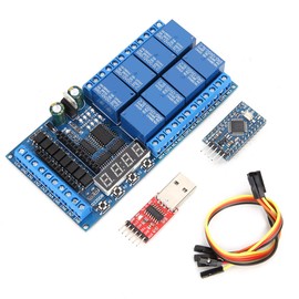 DC 12V 8 Channel Pro Mini PLC Relay Shield Module Delay Timer Switch Board for Arduino(8 Channel Pro Mini PLC Relay Board Pro Mini Board Pro Mini Download Cable )
