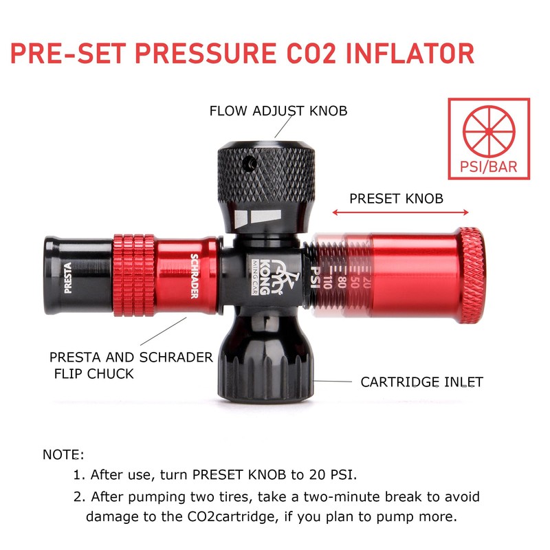 KONG MING CAR CO2 Cartridges with Thread, 16g/25g CO2 Cartridges