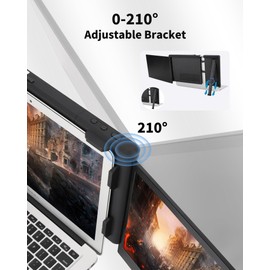 Alecewey Portable Monitor for Laptops, 13.3" Laptop Screen Extender, Dual Screen for Laptops 1080P Type-C HDMI Monitor for 13.3-17 inch Notebook Mac Windows Smartphone