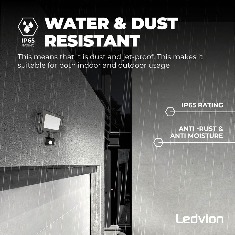 Ledvion Osram LED Spotlight with Motion Sensor, 30 Watt LED