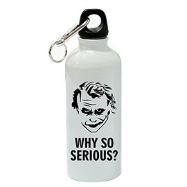 Joker - Why So Serious? White Aluminum Sports 20 oz Water Bottle