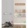 PrimZooty Wall Mounted Shoe Rack 6PCS, with Sticky Hanging Strips,