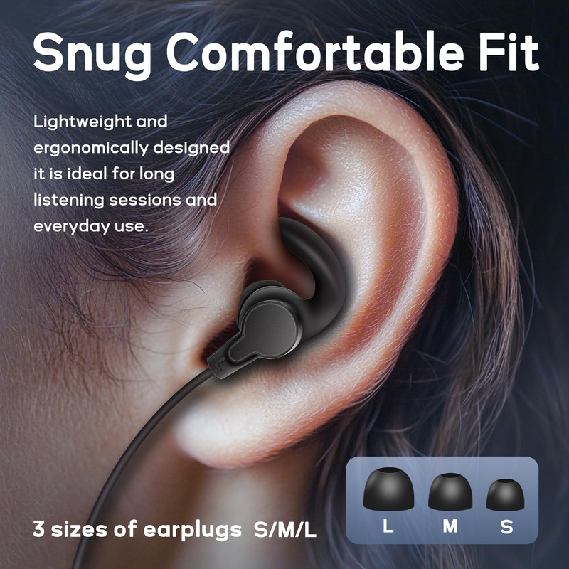YFFSHLCS Neckband Headphone Bluetooth 5.2 Wireless in-Ear Earphones, 40H Playtime,