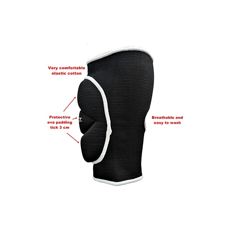 Pair of Elastic Cotton Volleyball Padded Knee Pads EVA Sports